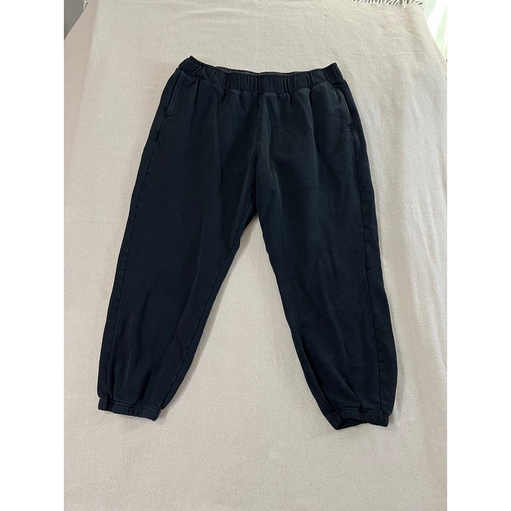 Pact Organic Sweatpants Women's XL Black Joggers Elastic Waist Organic Cotton